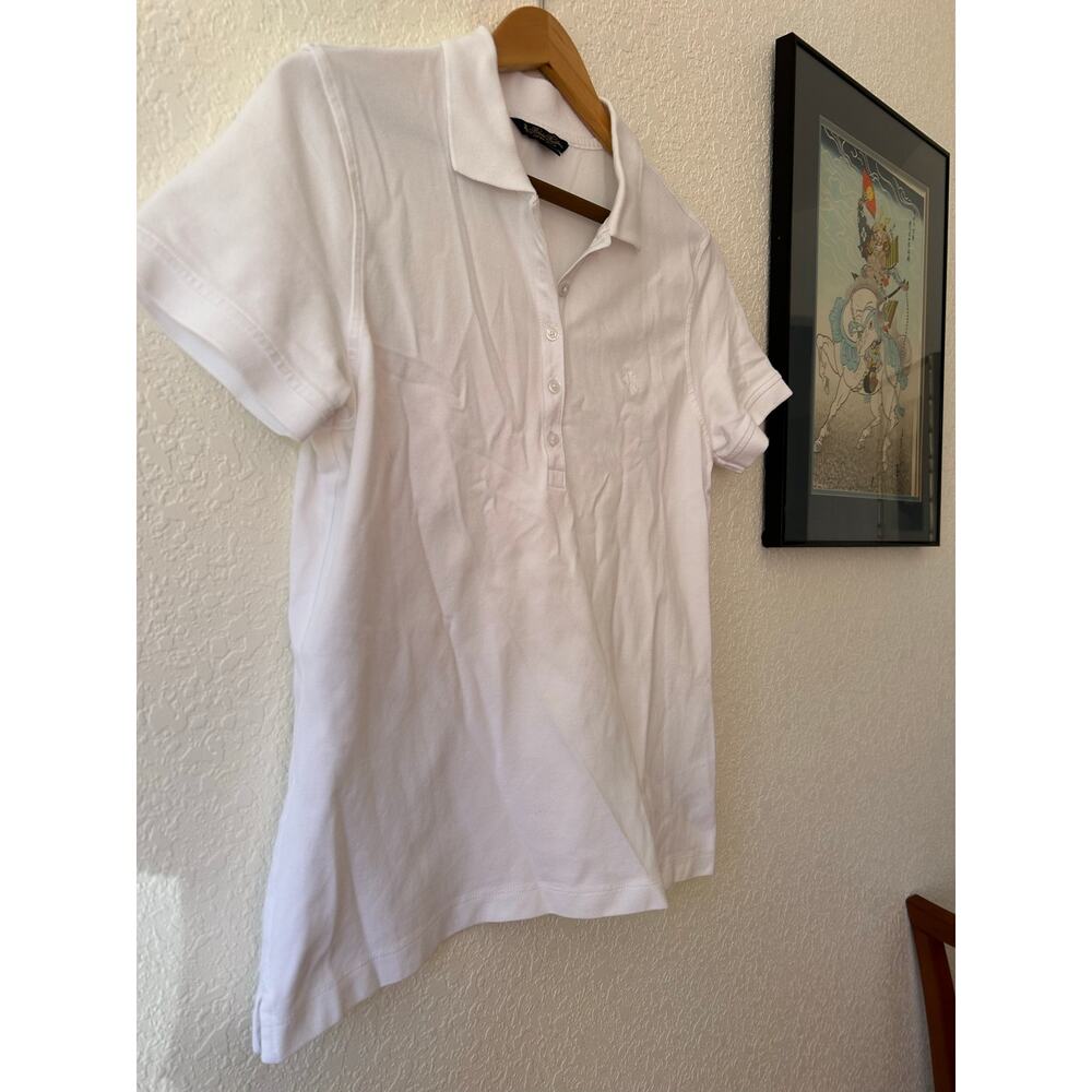 Brooks Brothers supima cotton White Polo Shirt Short Sleeve Collared Tee preppy - Picture 8 of 14